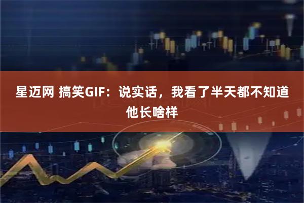 星迈网 搞笑GIF：说实话，我看了半天都不知道他长啥样